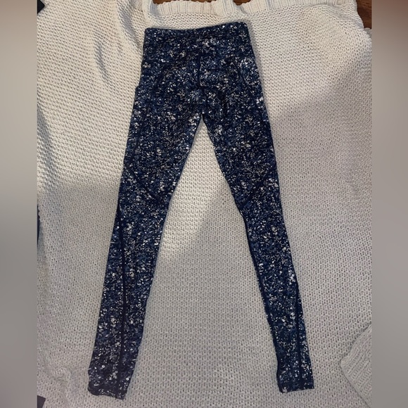 Athleta XXS Blue Patterned Leggings - Picture 5 of 9